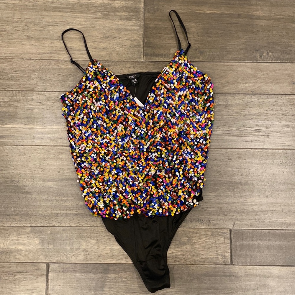Multi color sequin bodysuit